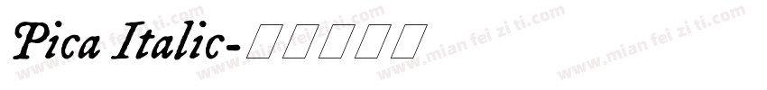 Pica Italic字体转换